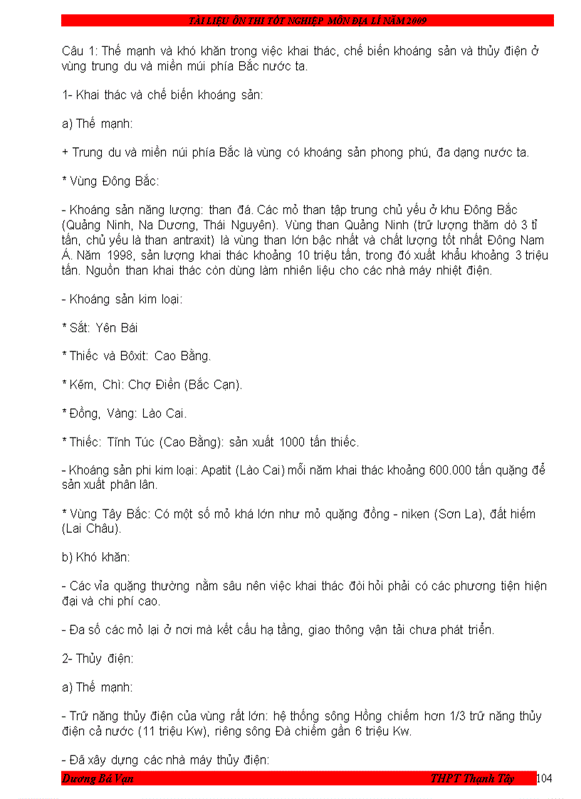 image for page Tài liệu ôn TN THPT 2009