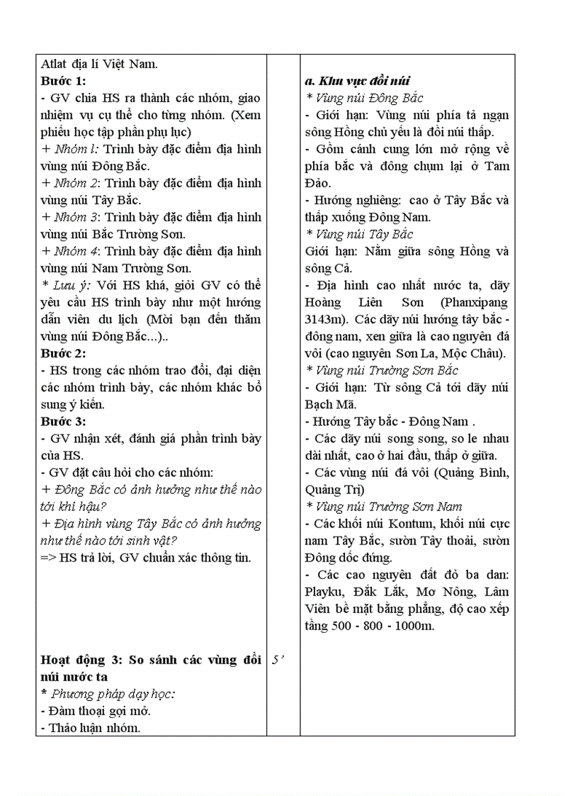 image for page Tiết 4 bài 4 Đất nước nhiều đồi núi