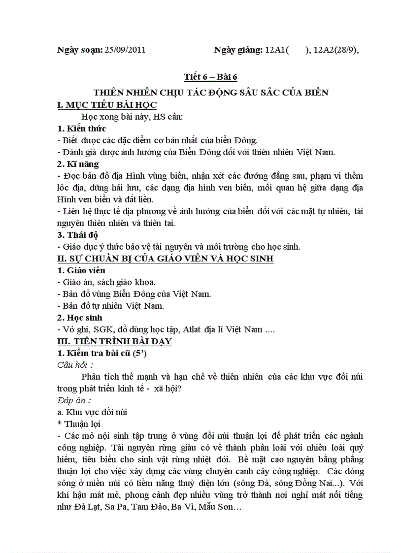 image for page Tiết 5 Bài 5 Đất nước nhiều đồi núi tiếp