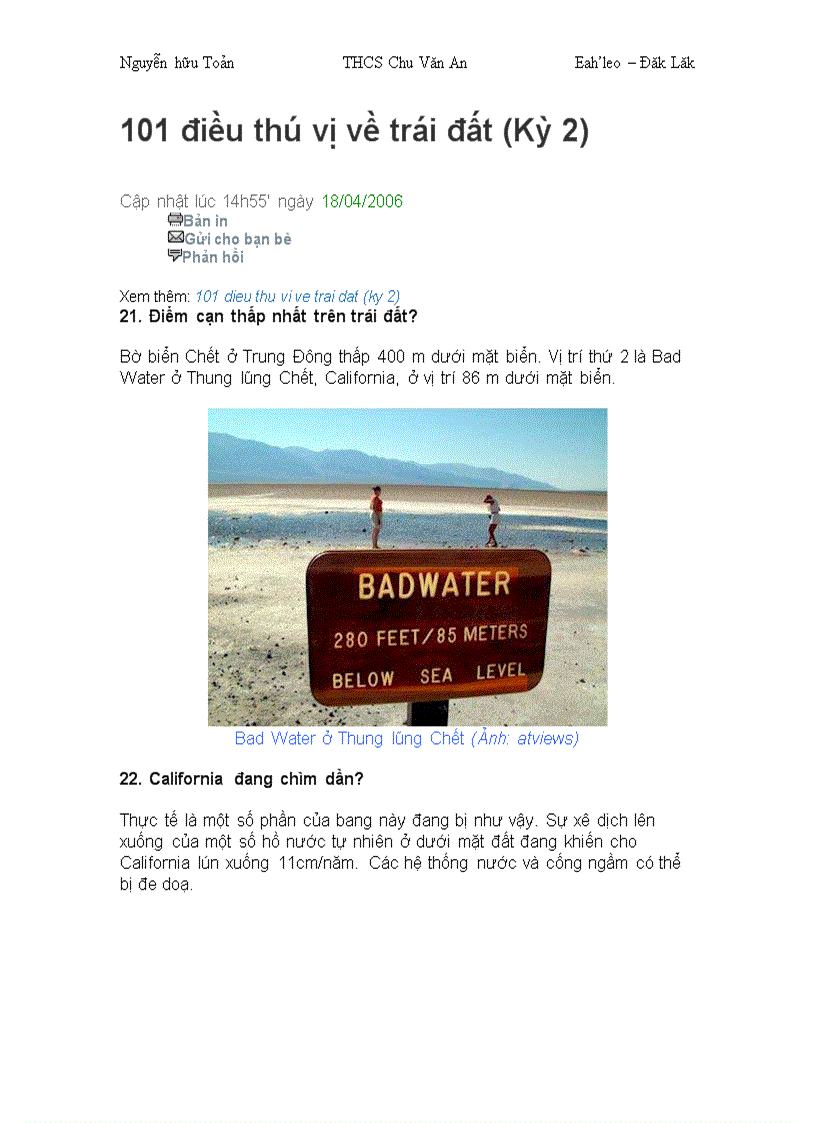 image for page 101 điều thú vị về Trái Đất phần 2