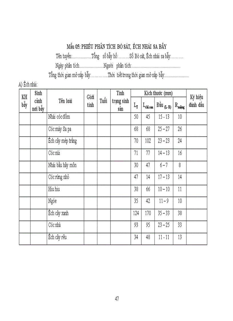 image for page Báo cáo thực tập đa dạng sinh học