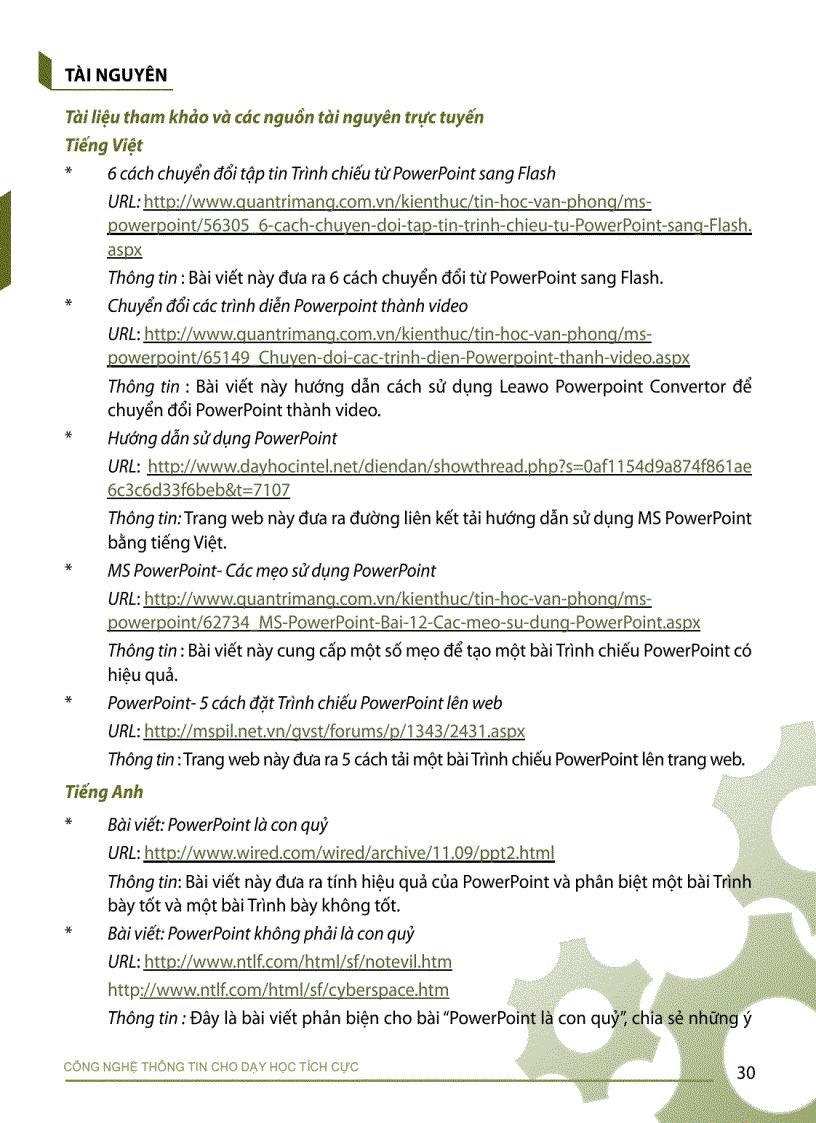 image for page Công nghệ thông tin cho dạy học tích cực