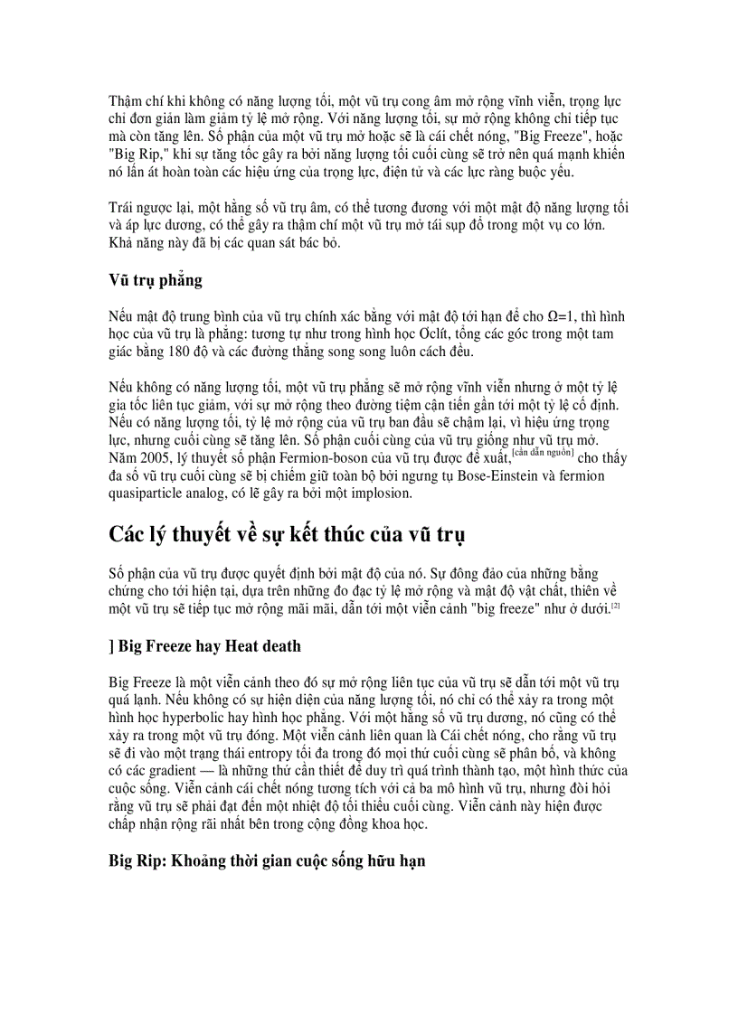 image for page Giả thiết về sự kết thúc của vũ trụ