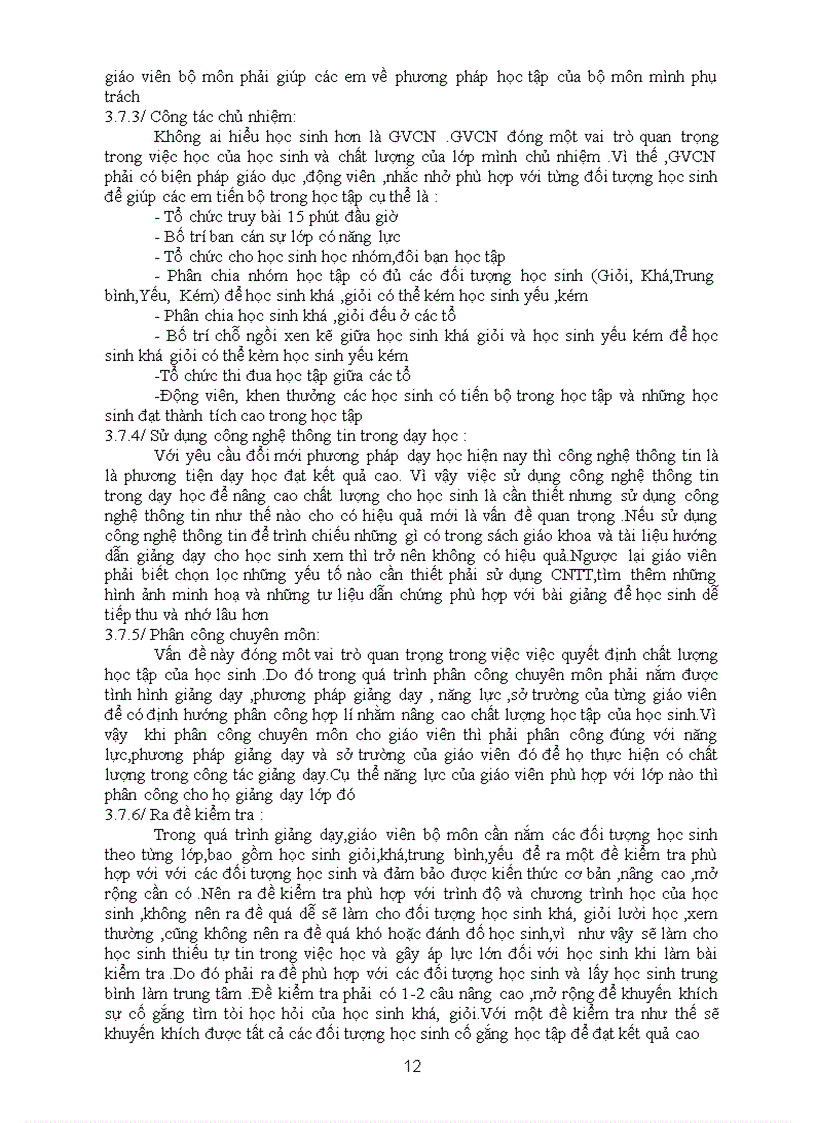 image for page Hoạt động của tổ chuyên môn trong nhà trường