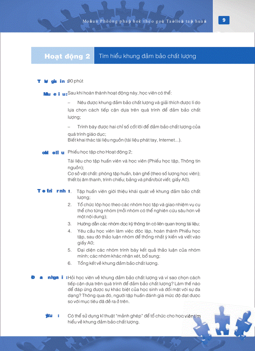 image for page Mô đun đào tạo giáo viên về Học theo góc