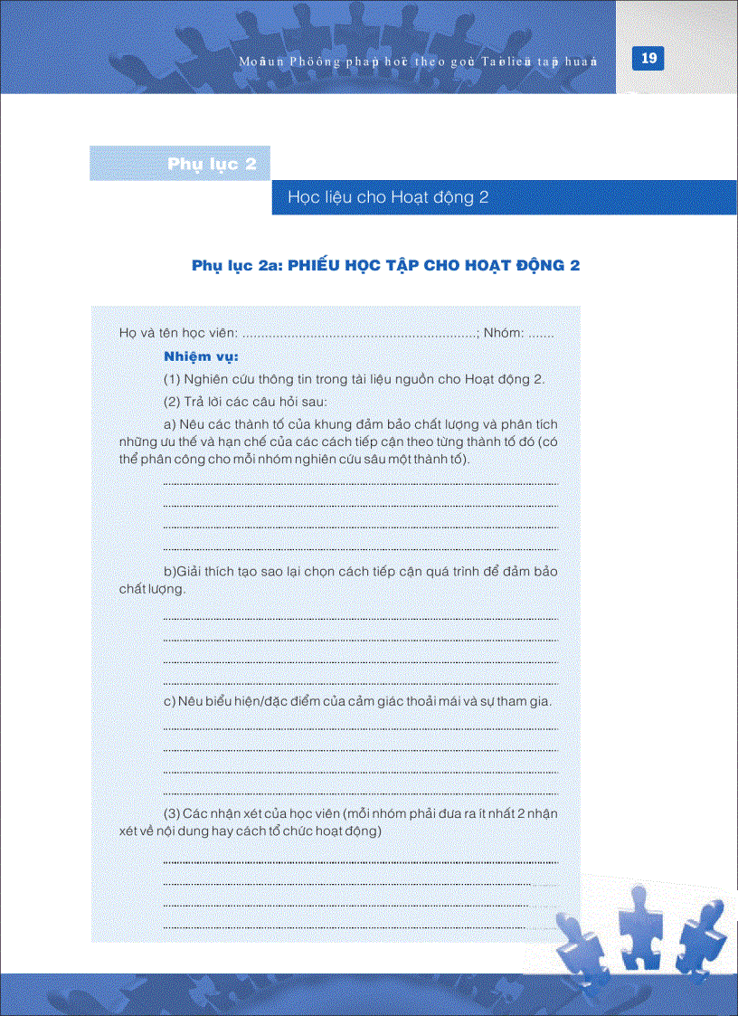 image for page Mô đun đào tạo giáo viên về Học theo góc