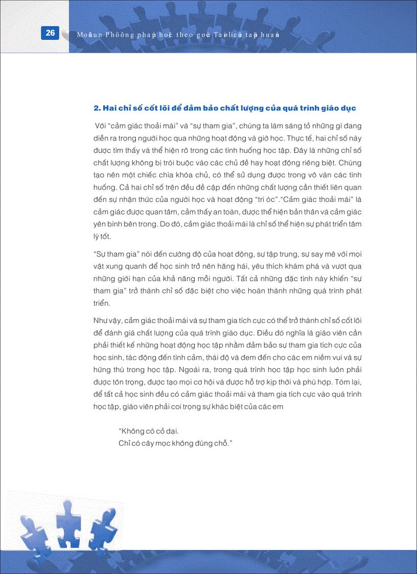 image for page Mô đun đào tạo giáo viên về Học theo góc