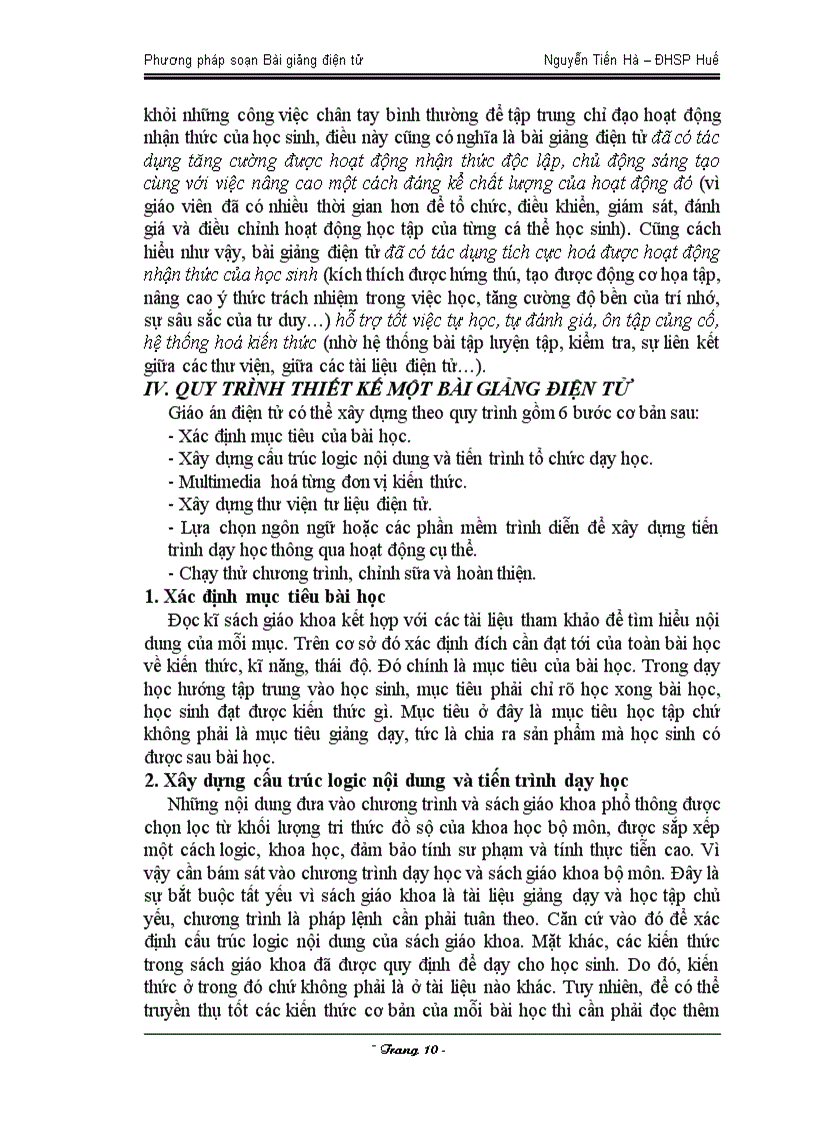 image for page Phương pháp soạn Bài giảng điện tử