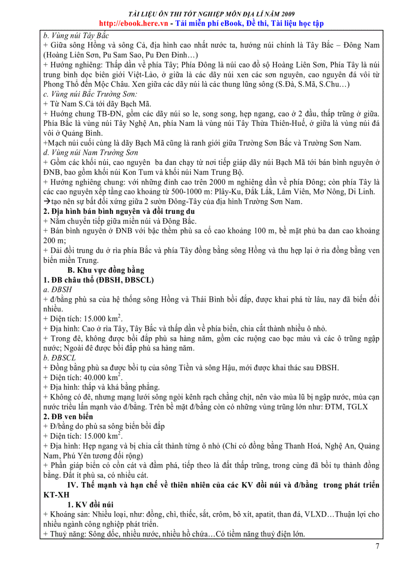 image for page Tài liệu ôn thi Môn Địa Lý 2010