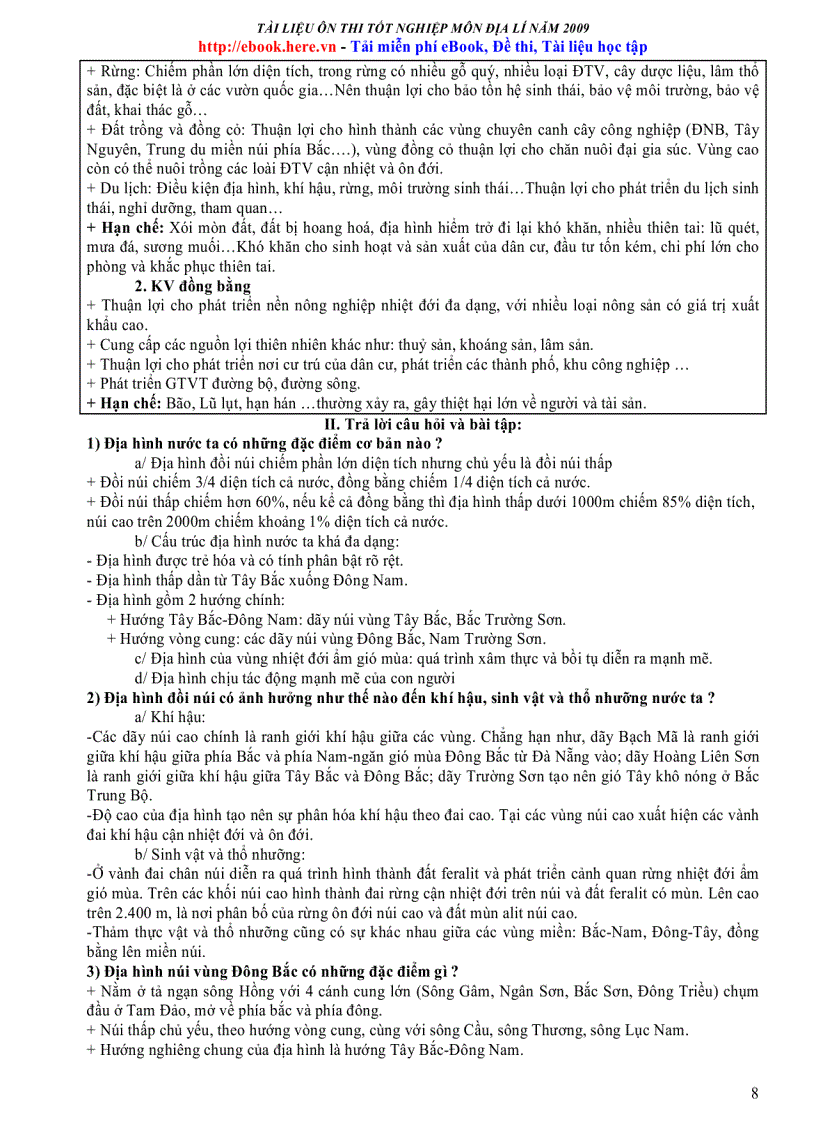 image for page Tài liệu ôn thi Môn Địa Lý 2010