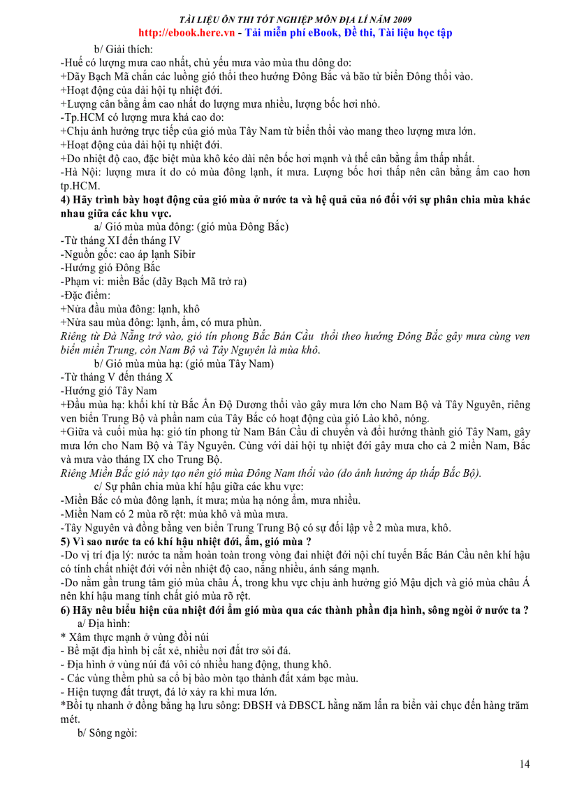 image for page Tài liệu ôn thi Môn Địa Lý 2010