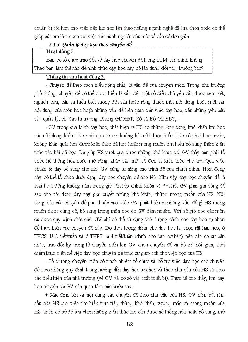 image for page Tài liệu tập huấn tổ trưởng chuyên môn THCS