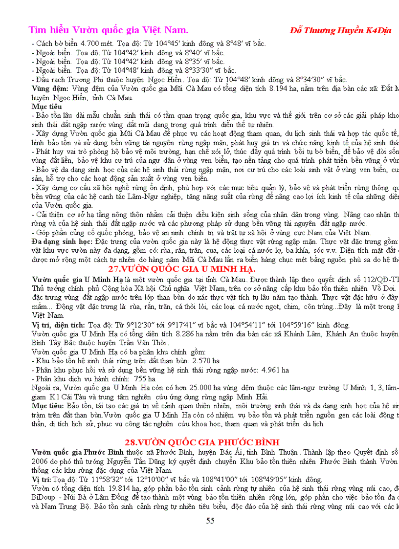 image for page Tìm hiểu 30 vườn quốc gia ở Việt Nam