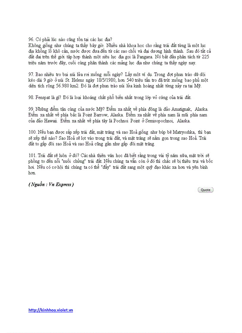 image for page 101 điều thú vị về trái đất