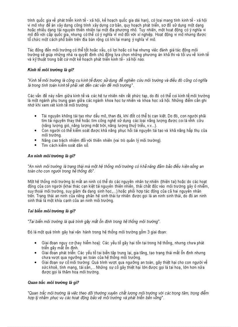 image for page 200 Câu hỏi về Môi Trường