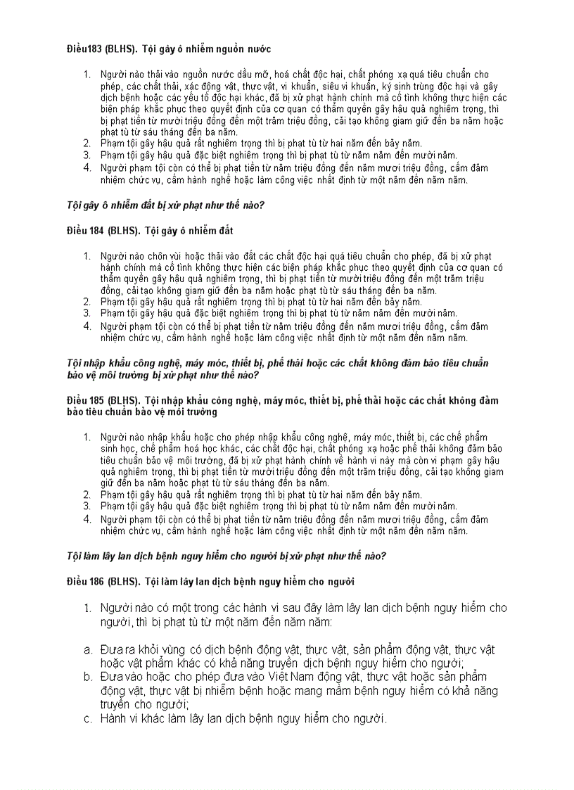 image for page 200 Câu hỏi về Môi Trường