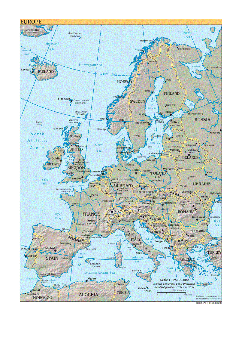 Bản đồ thế giới Europe