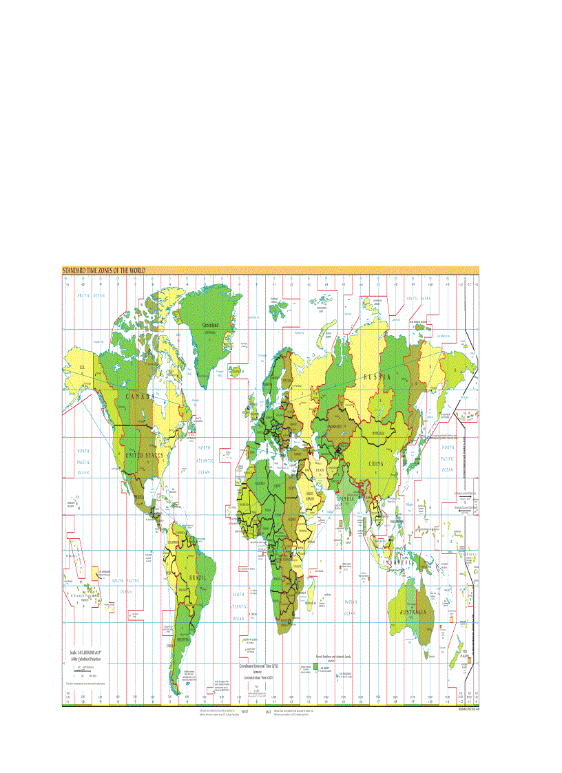 Bản đồ thế giới Timezones