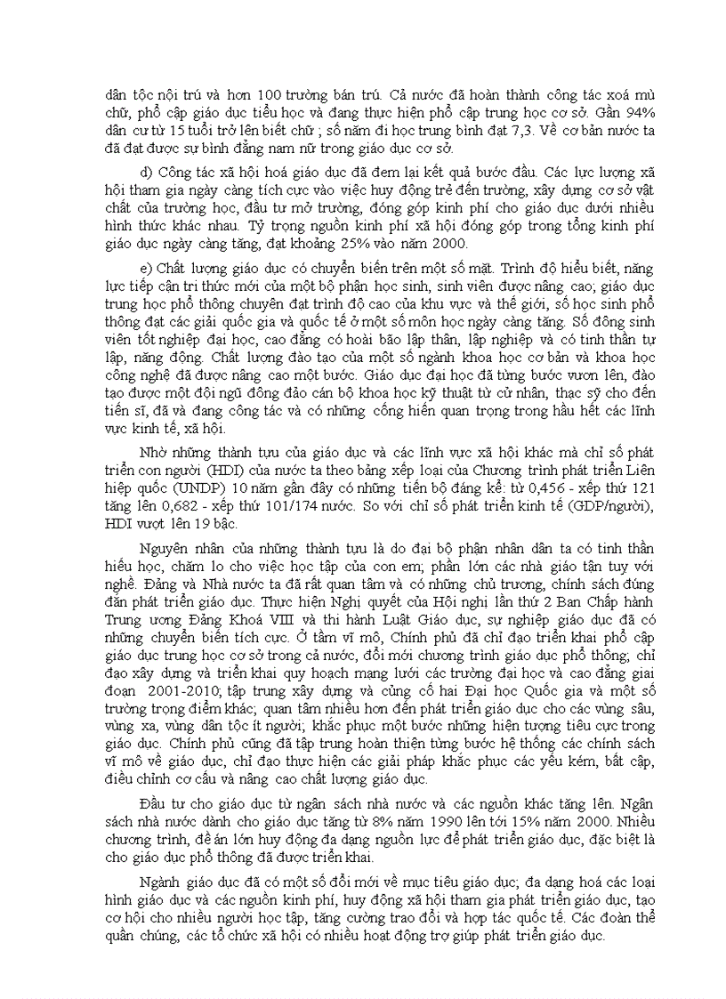 image for page Chiến lược phát triển giáo dục 2001 2010