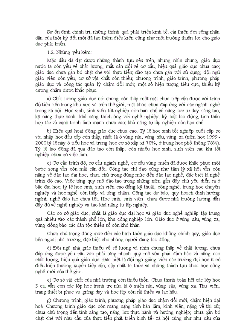 image for page Chiến lược phát triển giáo dục 2001 2010