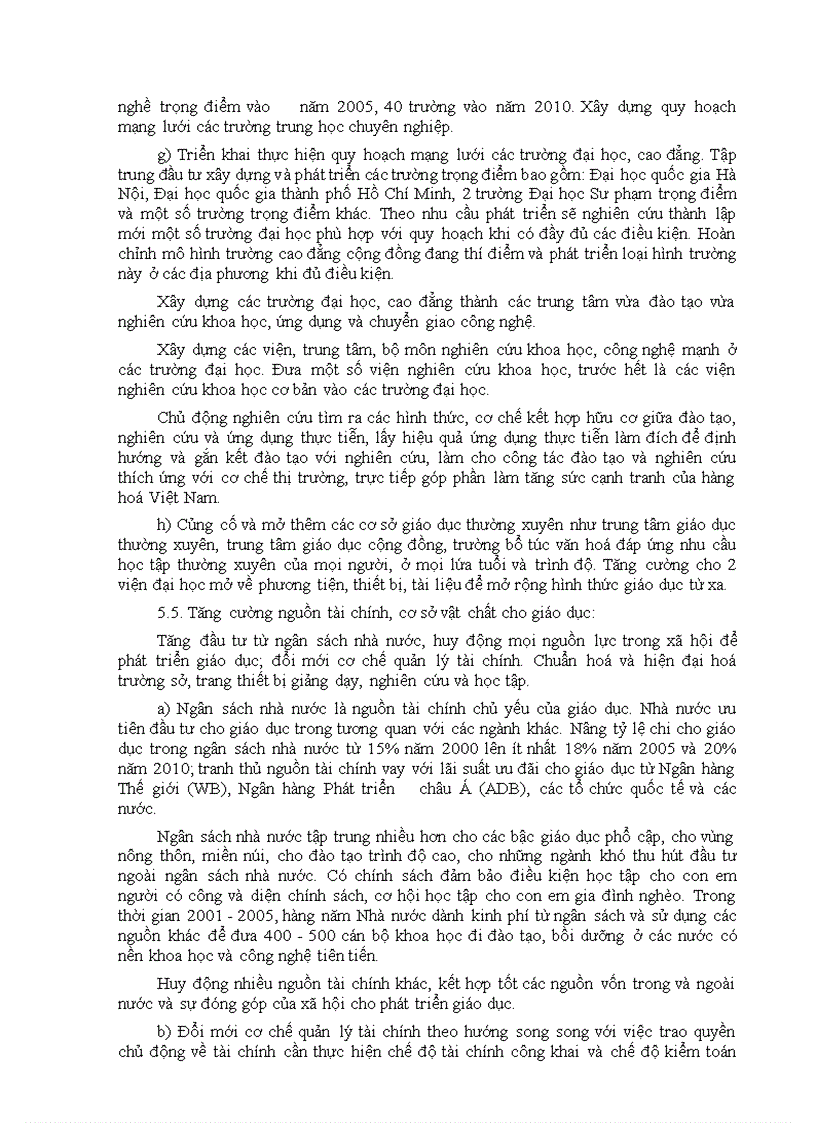 image for page Chiến lược phát triển giáo dục 2001 2010