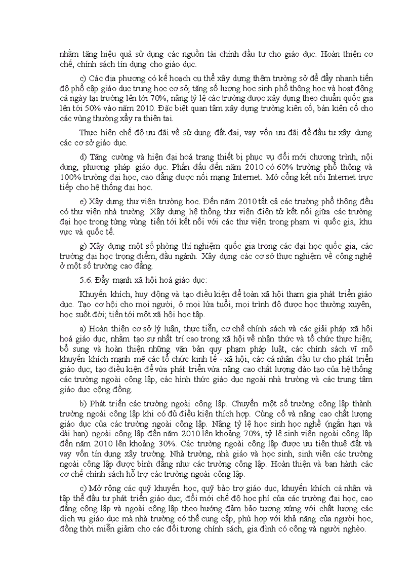 image for page Chiến lược phát triển giáo dục 2001 2010