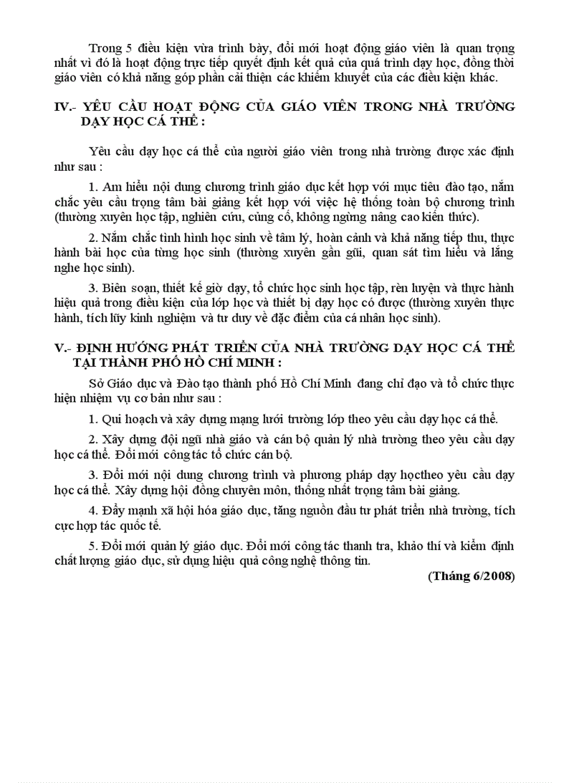 image for page Dạy học cá thể