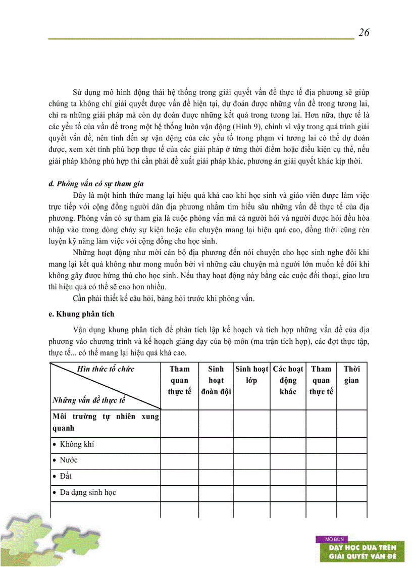 image for page Dạy học dựa trên giải quyết vấn đề