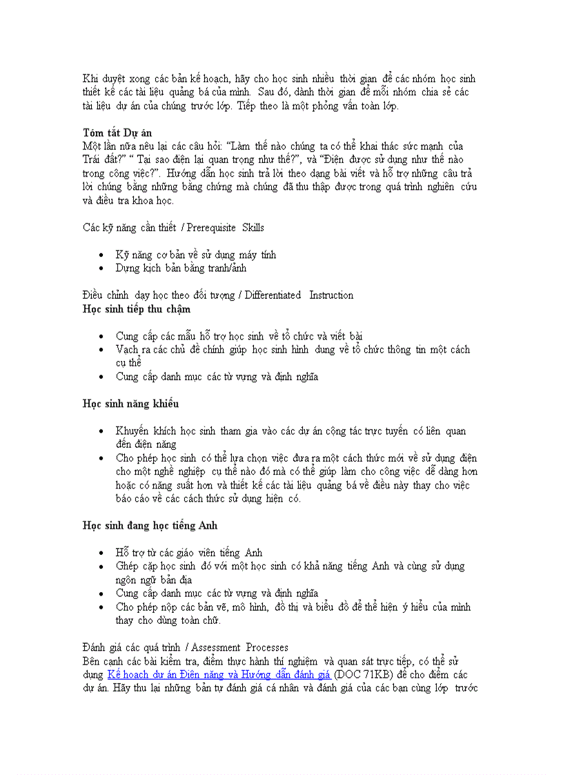 image for page Dạy học theo dự án