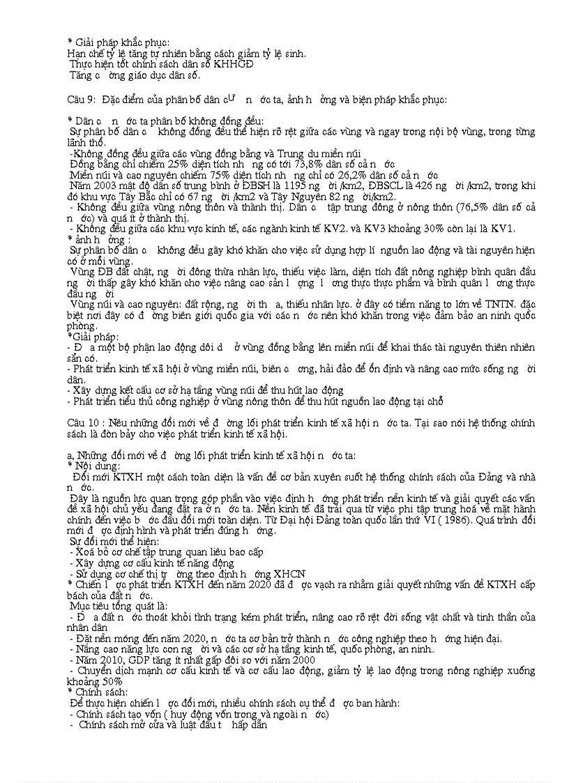 image for page Đề cương ôn tập Địa lý 12