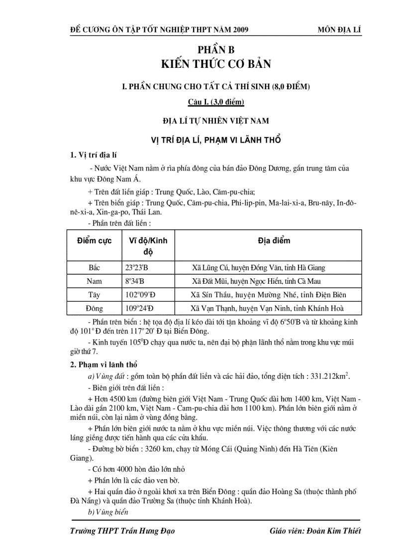 image for page Địa Lý THPT Cautruc Huongdan BT Dethi TN 2009 2010