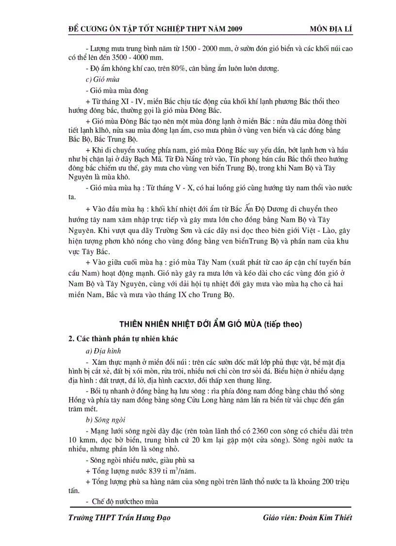 image for page Địa Lý THPT Cautruc Huongdan BT Dethi TN 2009 2010