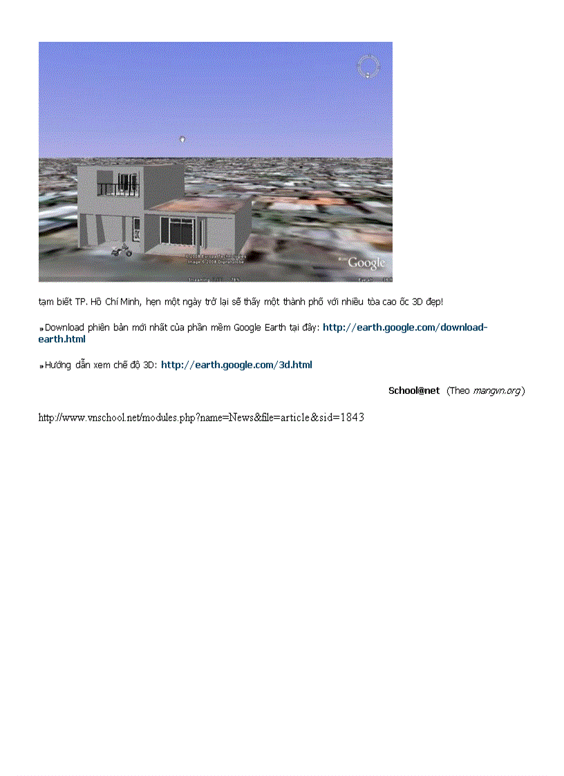 image for page Du lịch thế giới 3D bằng phần mềm Google Earth