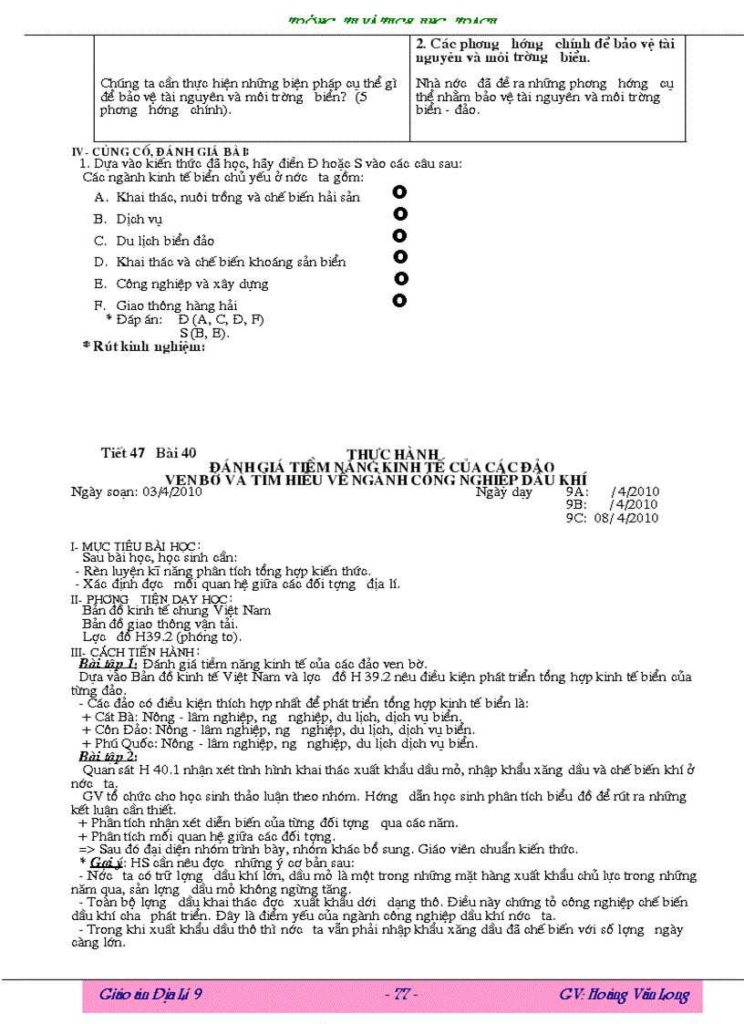 image for page Giao an Dia li 9 Long