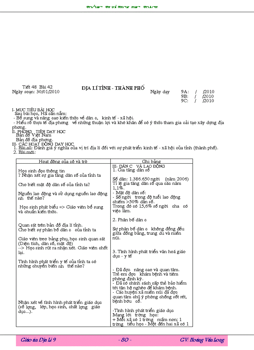 image for page Giao an Dia li 9 Long