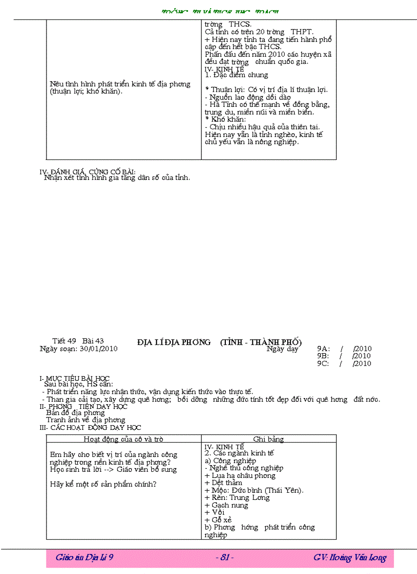 image for page Giao an Dia li 9 Long