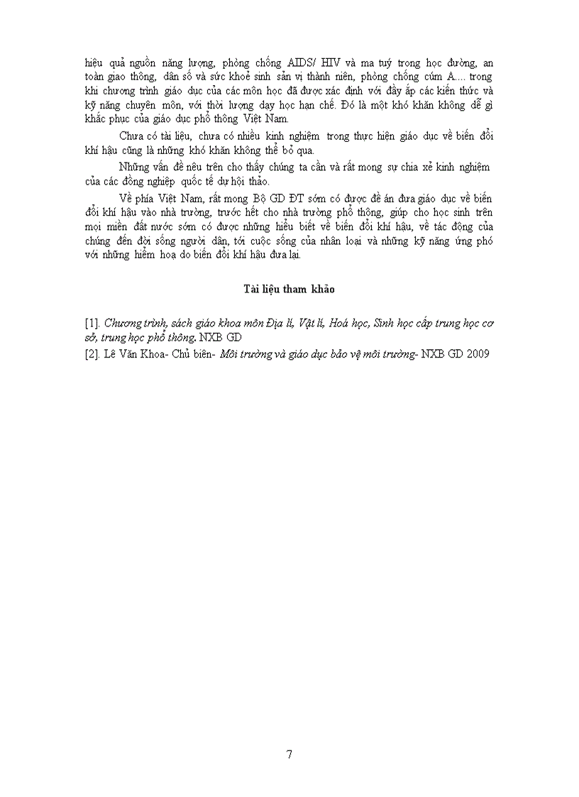 image for page Giáo dục phổ thông góp phần nâng cao nhận thức và năng lực ứng phó với biến đổi khí hậu