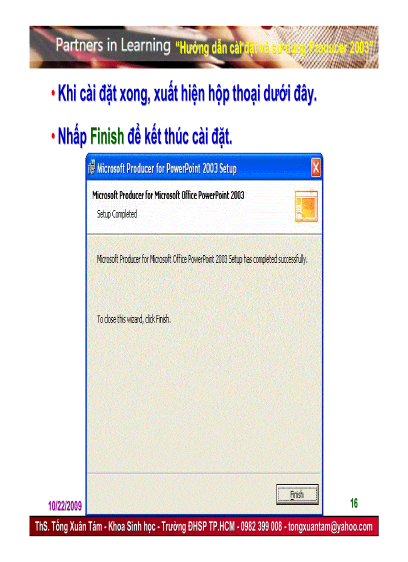 image for page HDSD Microsoft Producer for PowerPoint 2003