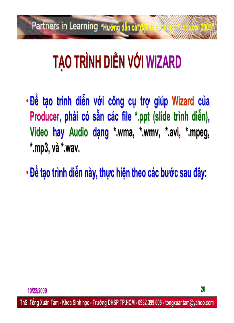 image for page HDSD Microsoft Producer for PowerPoint 2003