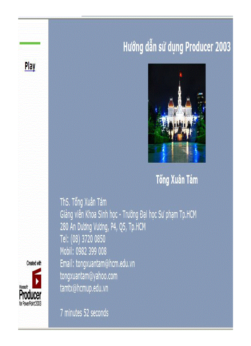 image for page HDSD Microsoft Producer for PowerPoint 2003