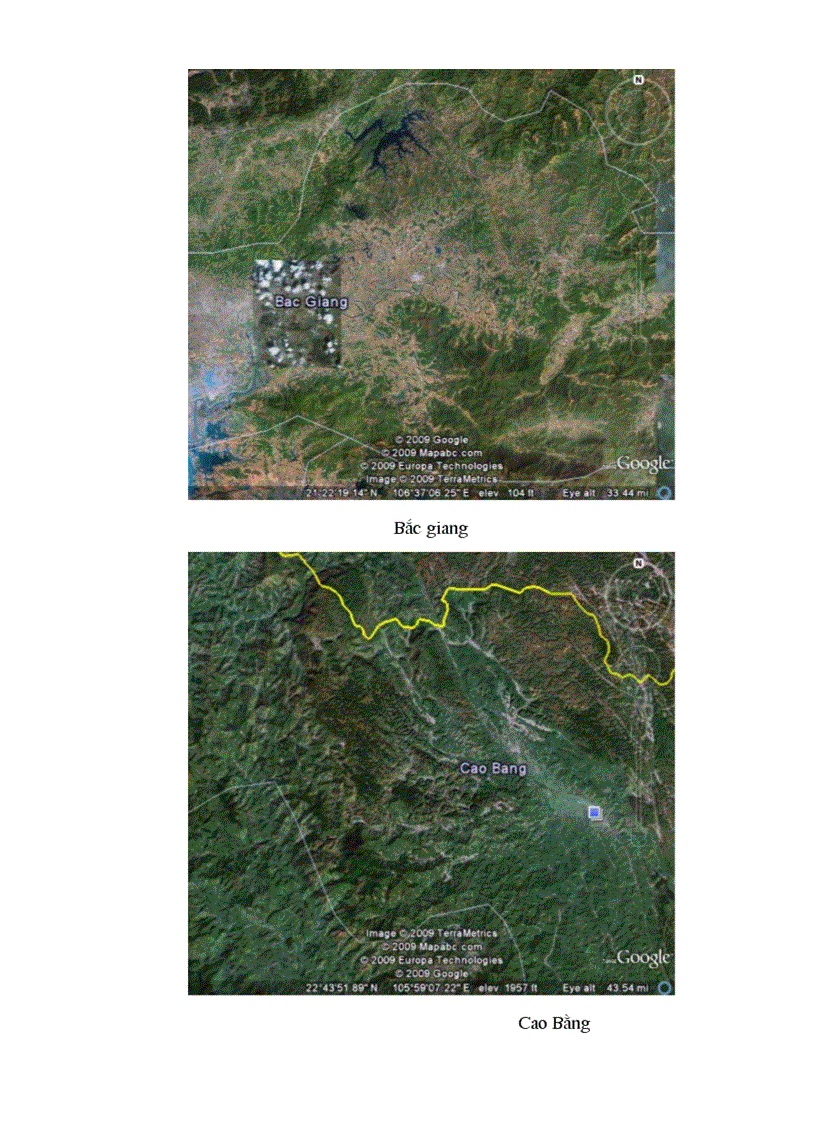 image for page Hình ảnh vệ tinh của các tỉnh Trung Du Miền núi phía Bắc