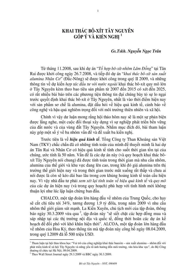 image for page Khai thác bô xít tây nguyên góp ý và kiến nghn