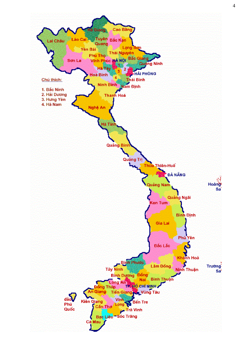 Kiến thức địa lí về 63 tỉnh thành phố của Việt Nam