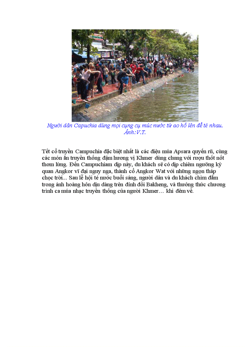 Lễ hội té nước ở Thái Lan Campuchia
