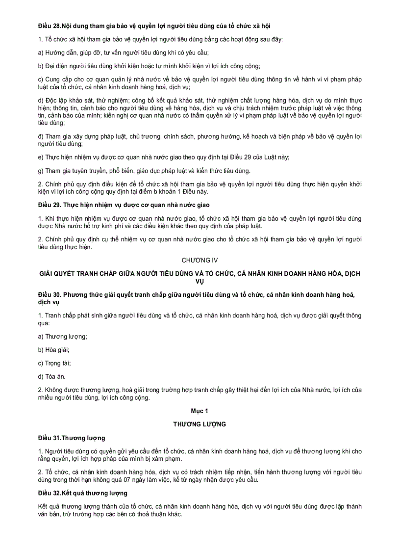 image for page Luật Bảo vệ người tiêu dùng 2011