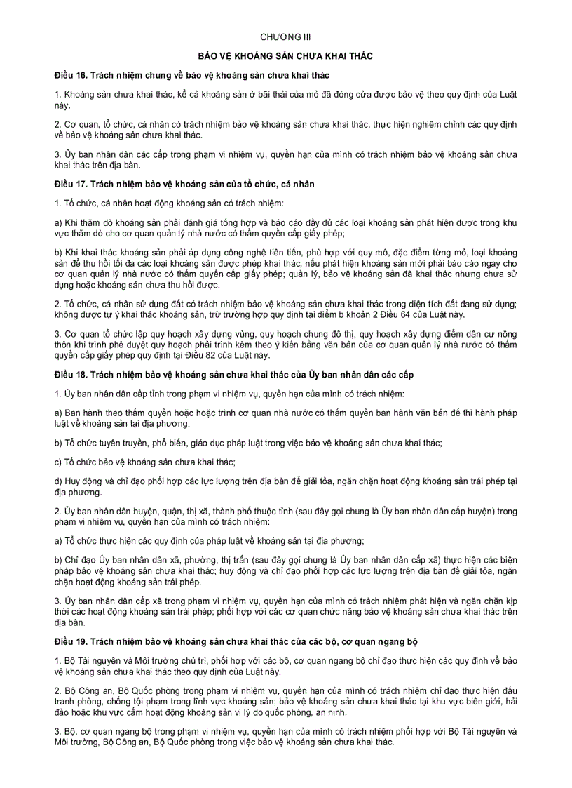 image for page Luật Khoáng sản 2011