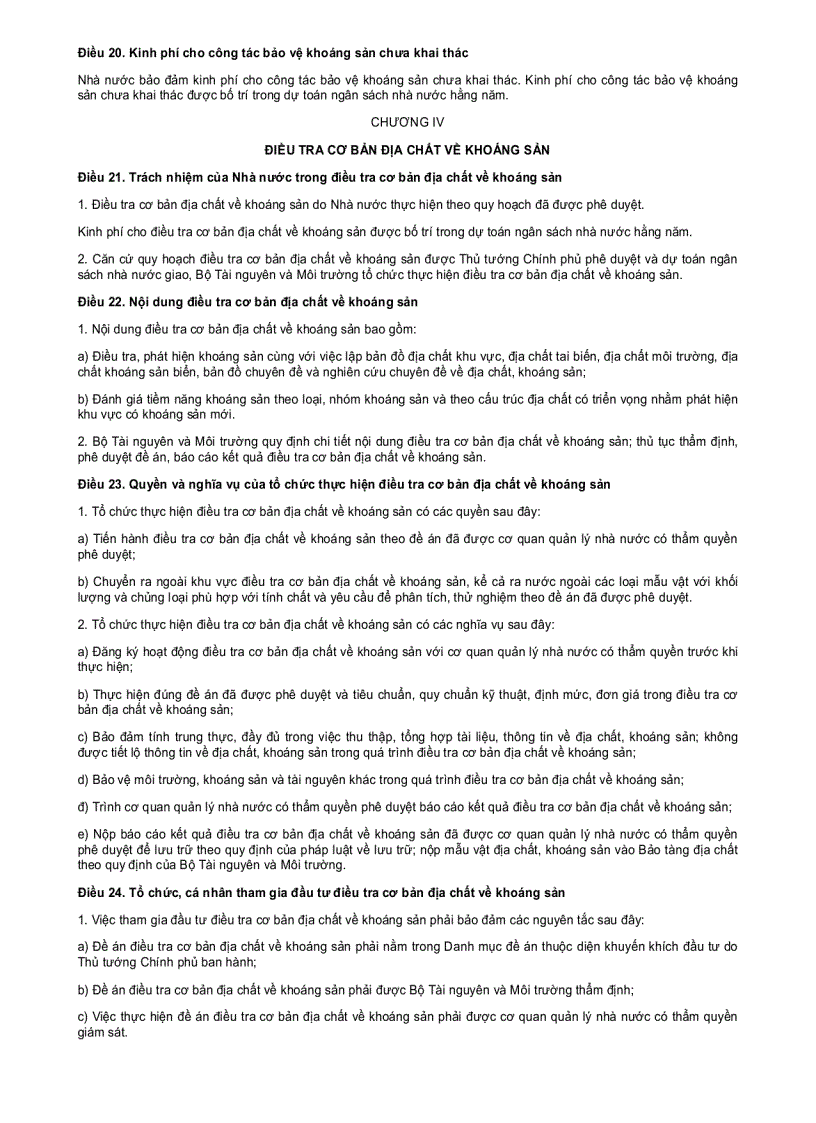 image for page Luật Khoáng sản 2011