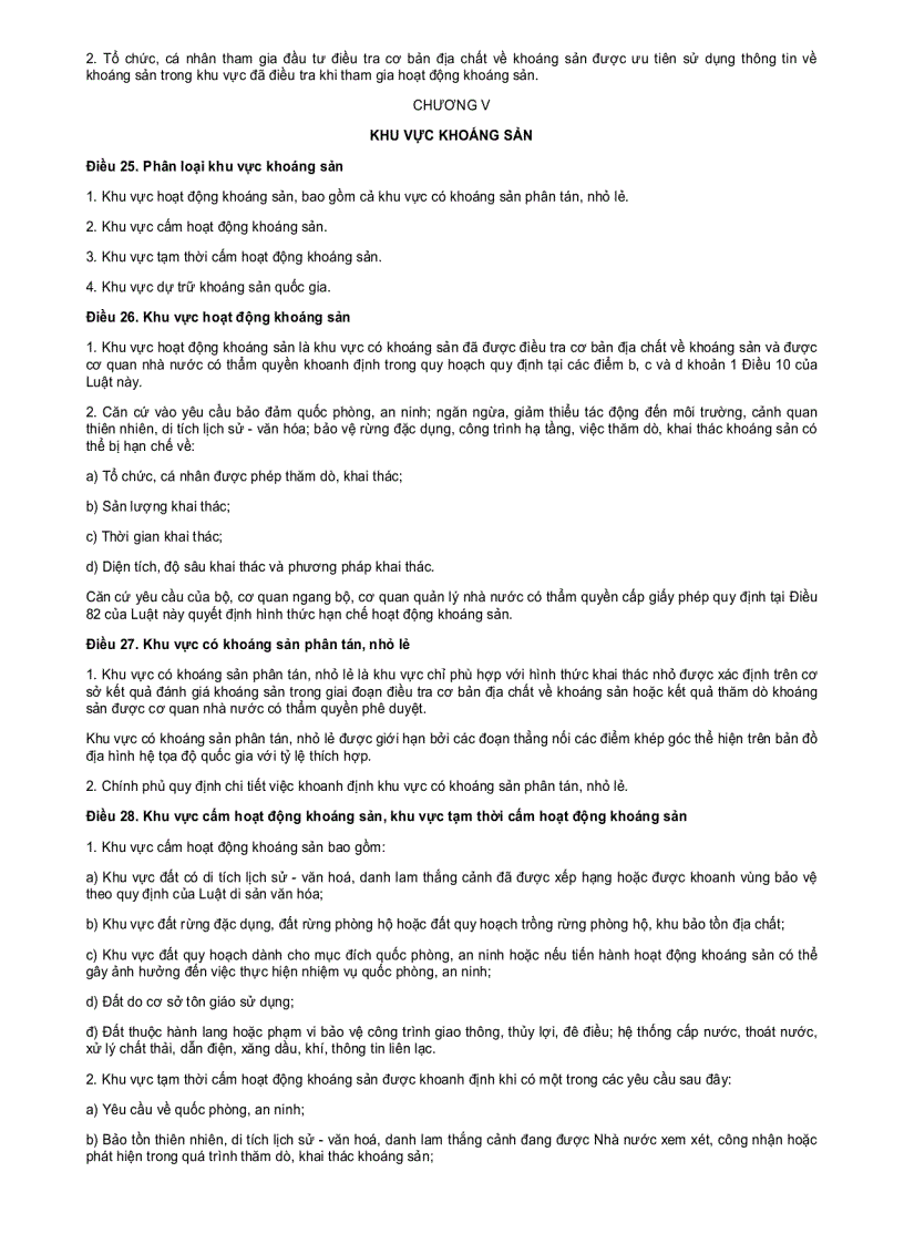 image for page Luật Khoáng sản 2011