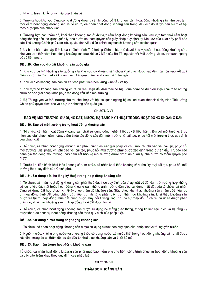 image for page Luật Khoáng sản 2011