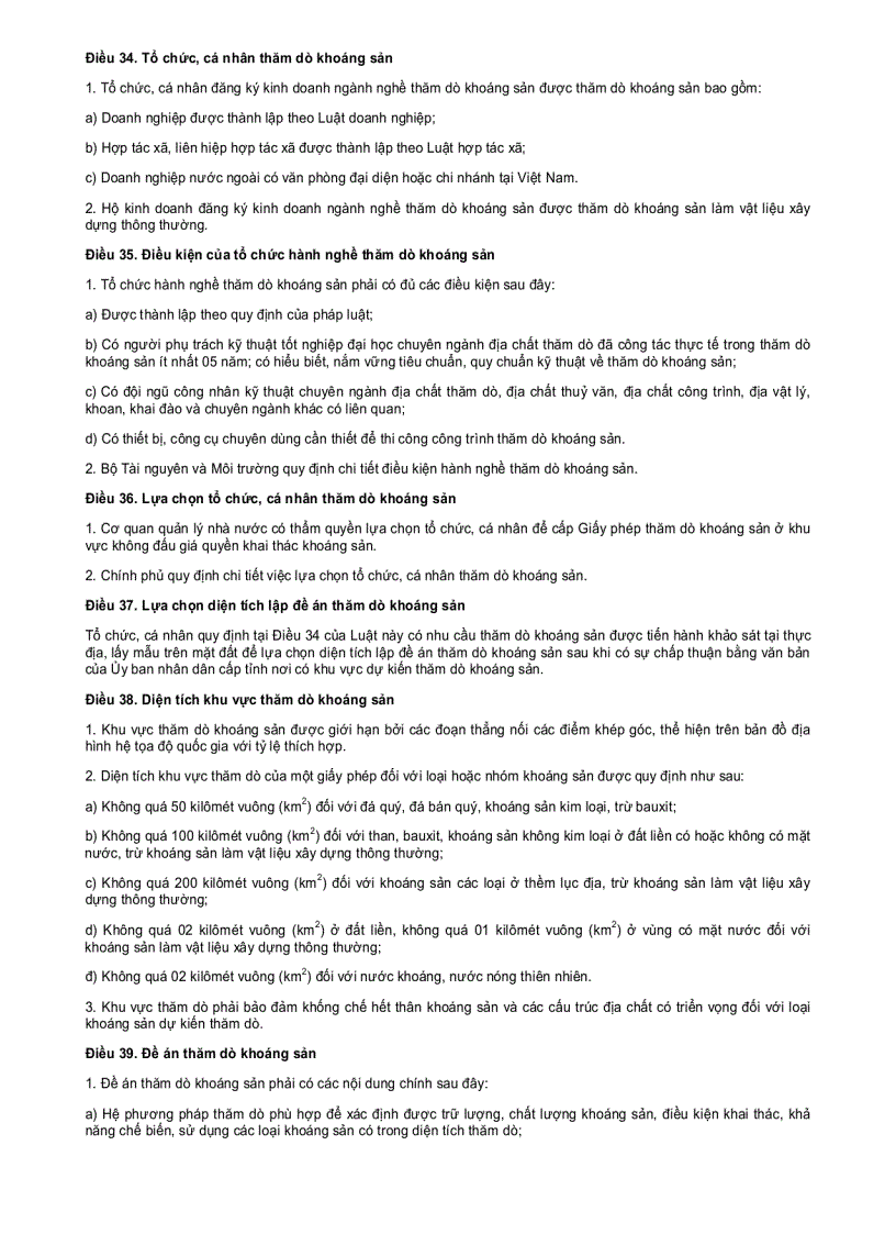 image for page Luật Khoáng sản 2011